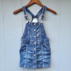 Gap Kids Girls Overalls Dress Denim Dark Medium